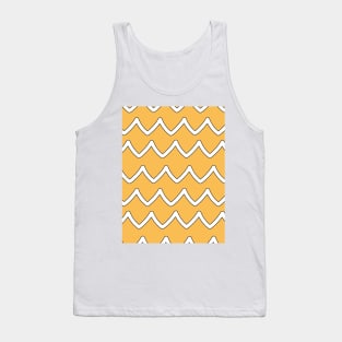 Yellow black white sand waves Tank Top